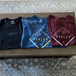 3 Hurley tshirts
